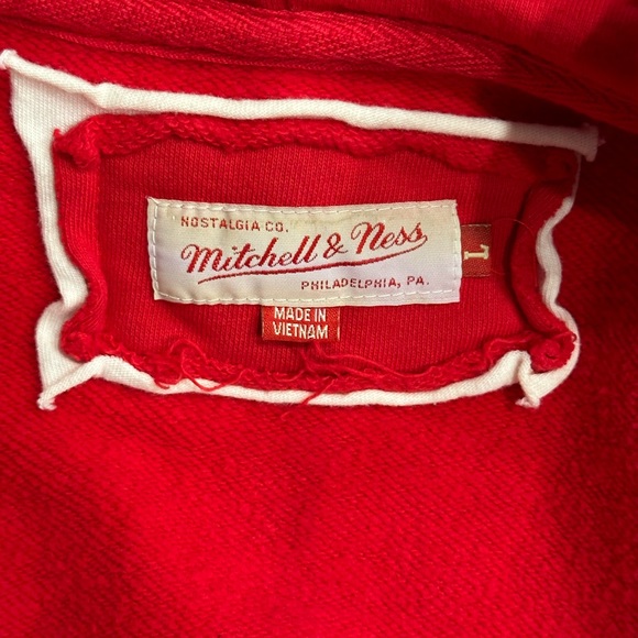 Miami Heat Mitchell & Ness Hardwood Classics Red Full Zip Hoodie Jacket L Large - Picture 6 of 7